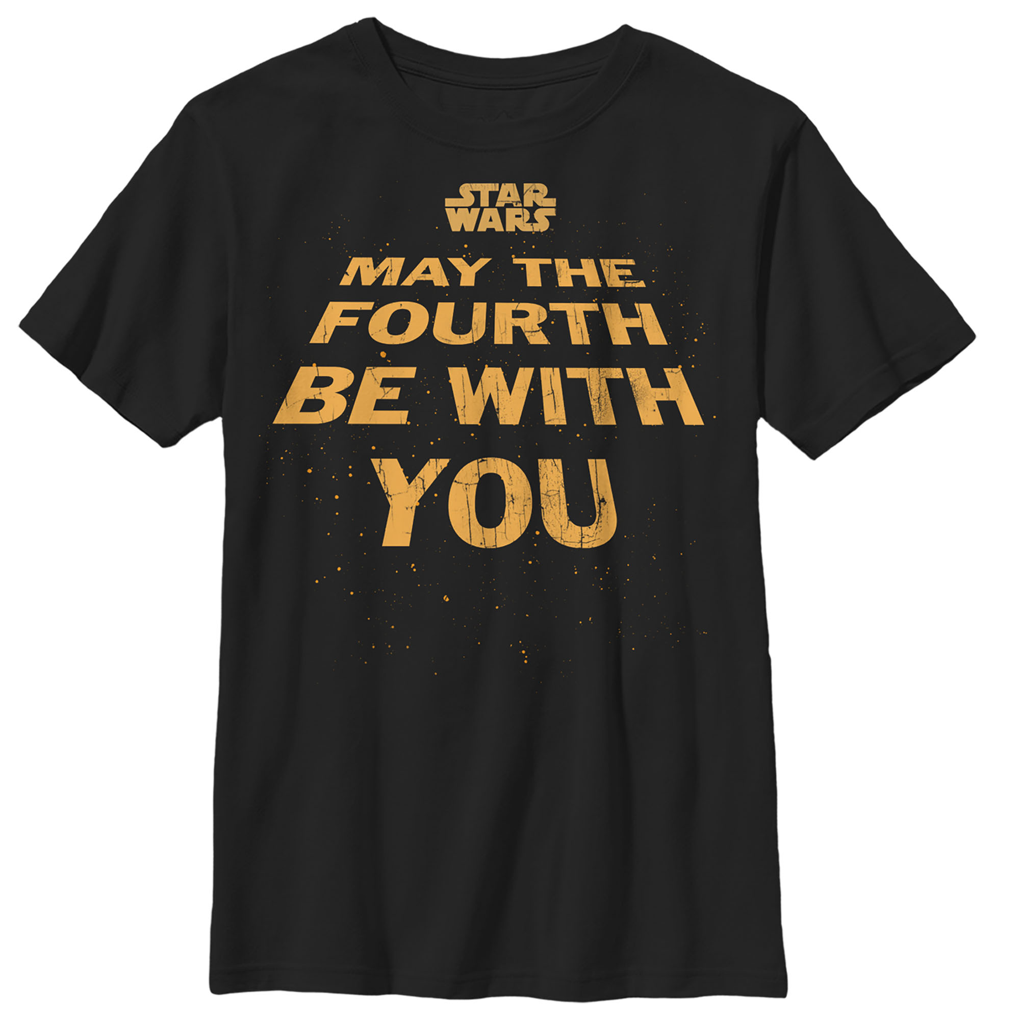 Boy's Star Wars May the Fourth Opening Crawl Graphic Tee Black Medium